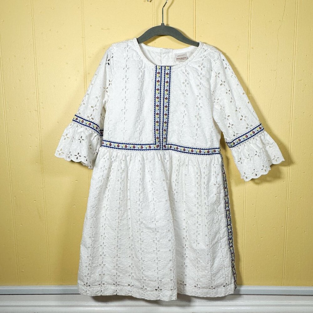 Hanna Andersson White Lace Dress Size 6-7